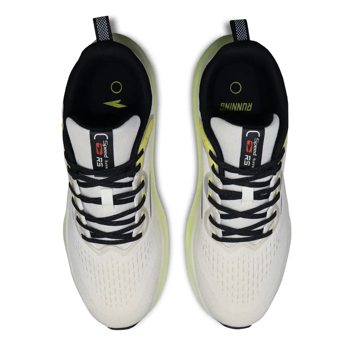 Vista superior interior zapatillas running hombre plantillas oscuras y lengüeta Speed Runner RS