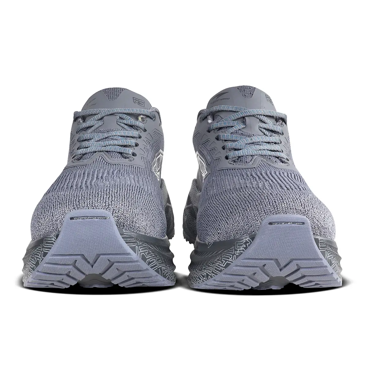 Vista frontal zapatillas deportivas hombre RS Performance malla gris de alta transpirabilidad