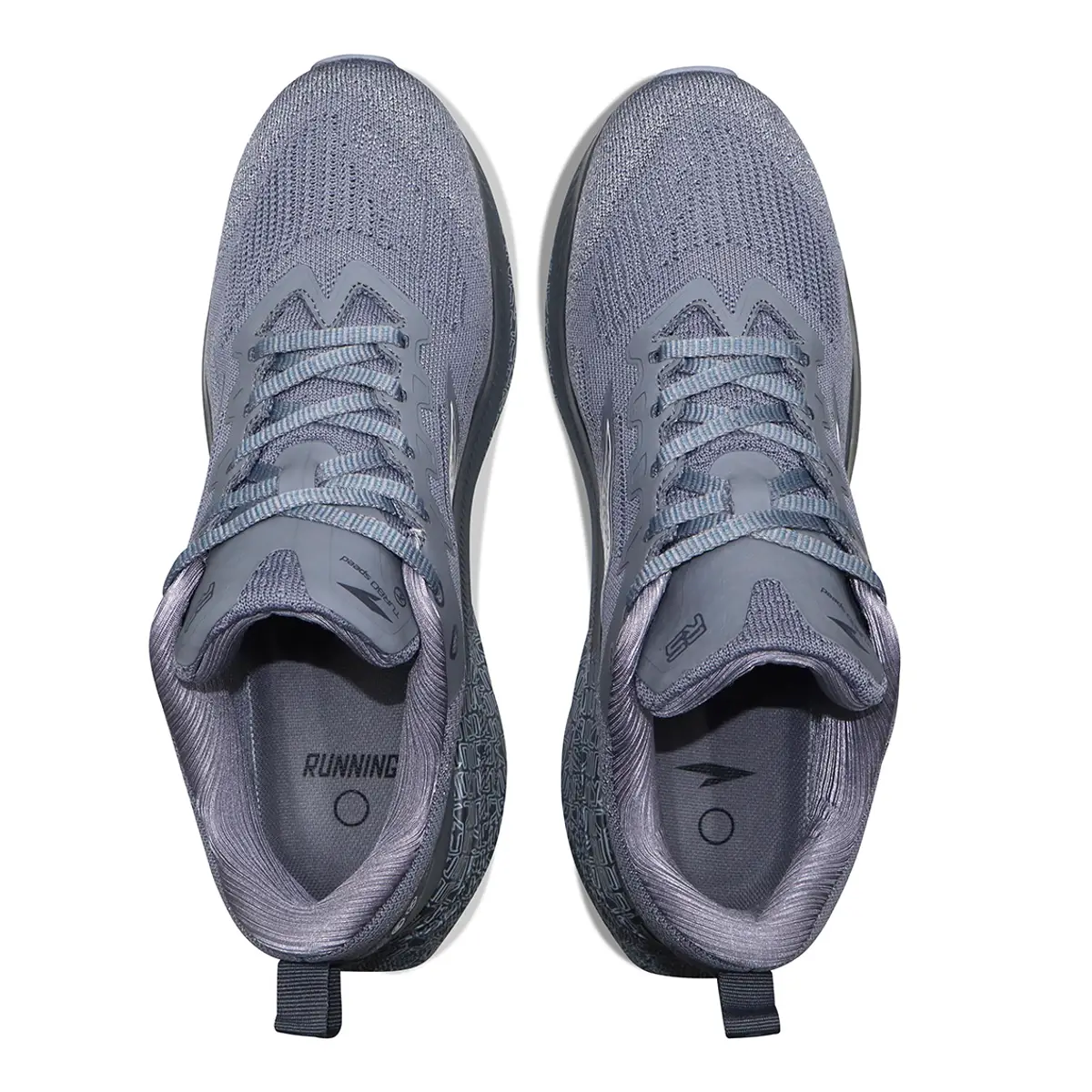 Vista superior interior zapatillas running RS Performance Astral Men plantillas grises