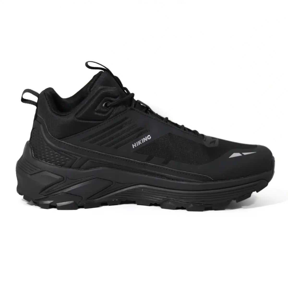 Vista lateral interna de botas hiking hombre RS Performance Balistic en color negro total