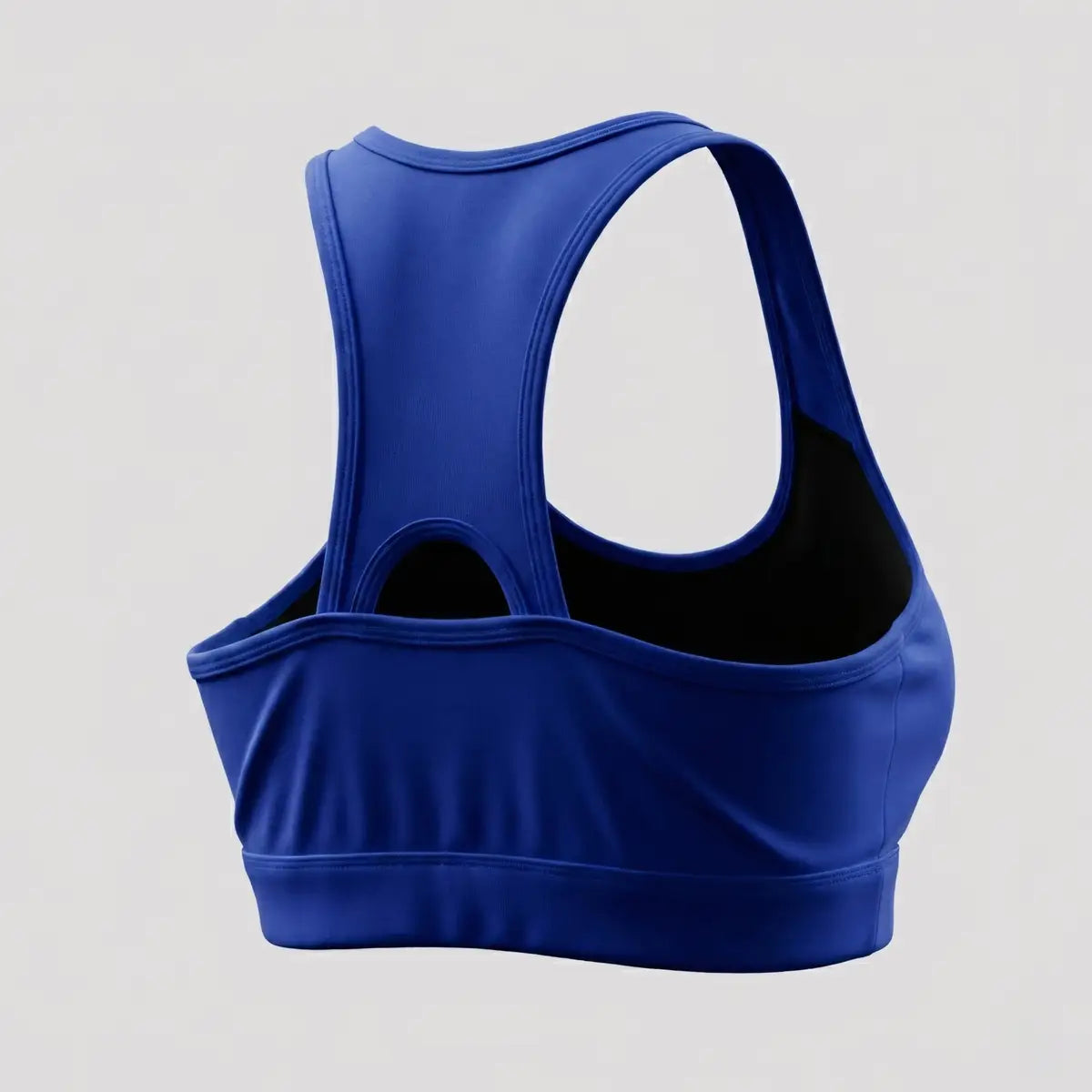 Top deportivo espalda nadadora con abertura para ventilación color azul