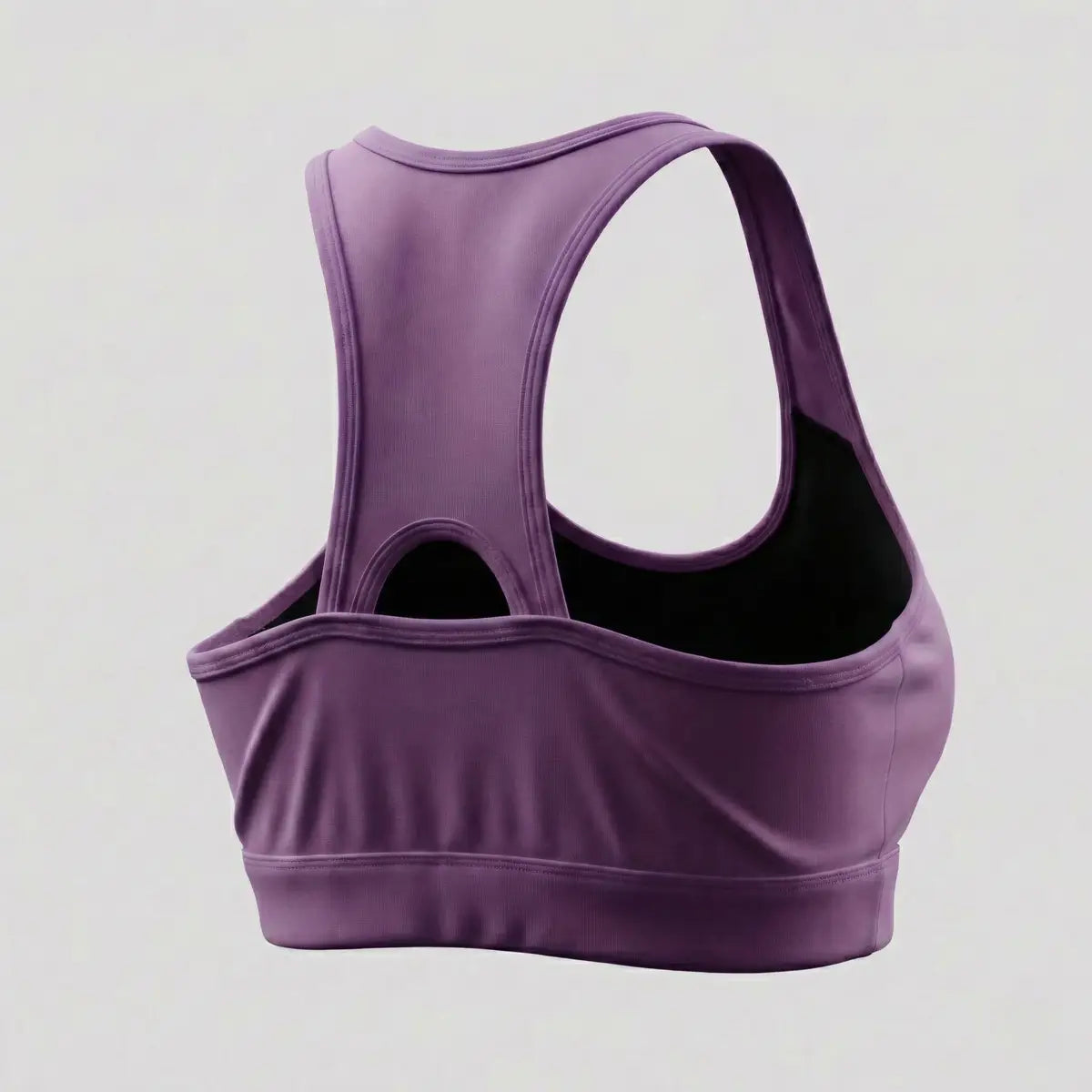 Top deportivo espalda nadadora con abertura para ventilación color morado