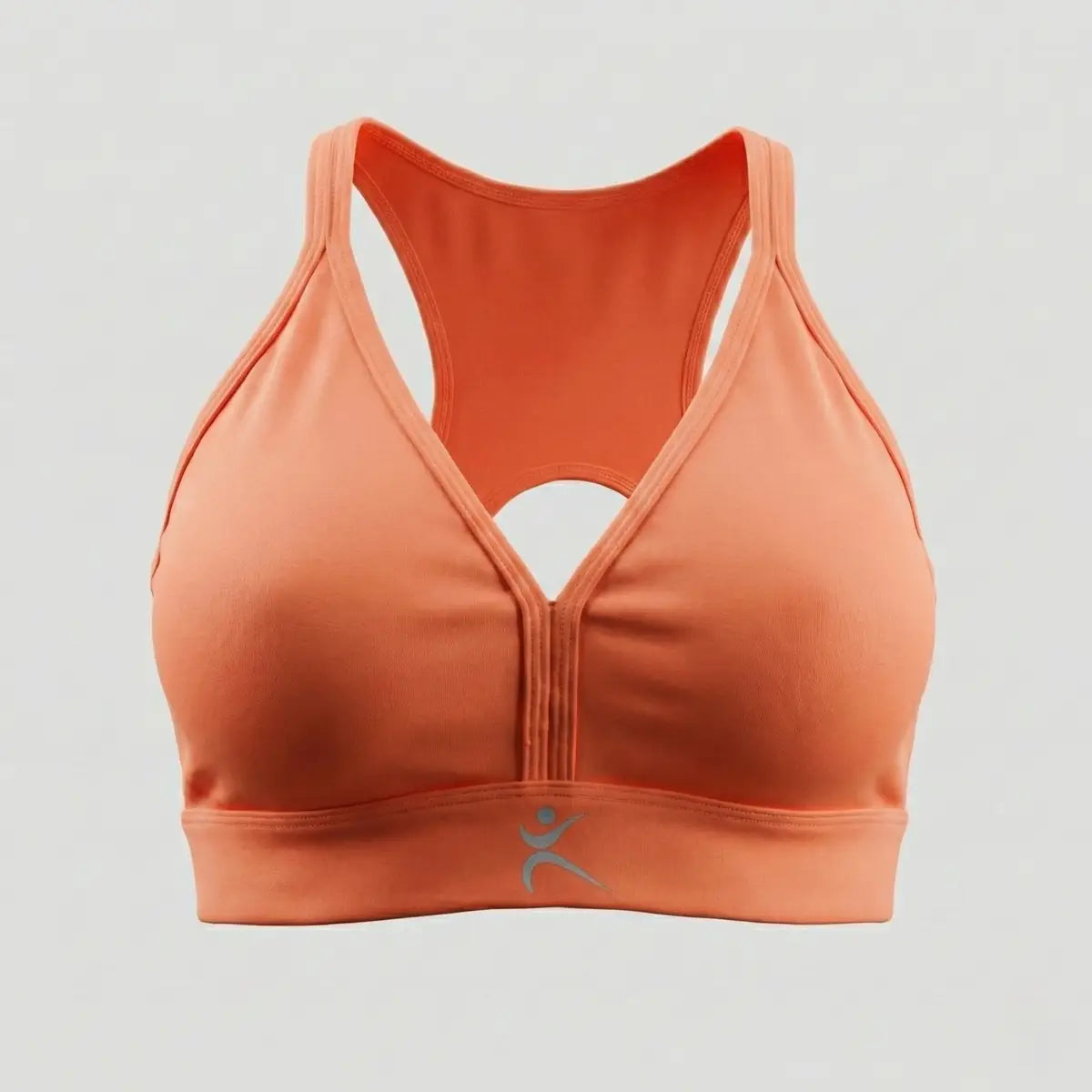 Top deportivo Latinas color coral escote V y soporte medio Panamá