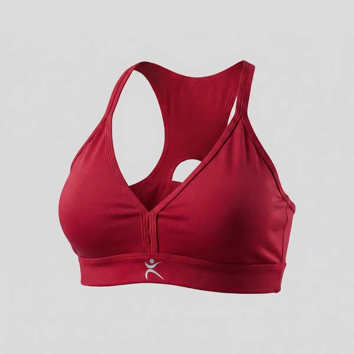 Top deportivo Latinas color rojo intenso escote V y soporte firme Panamá