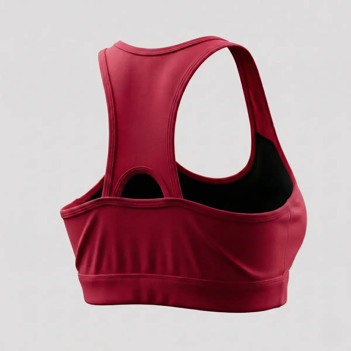 Top deportivo espalda nadadora con abertura para ventilación color rojo