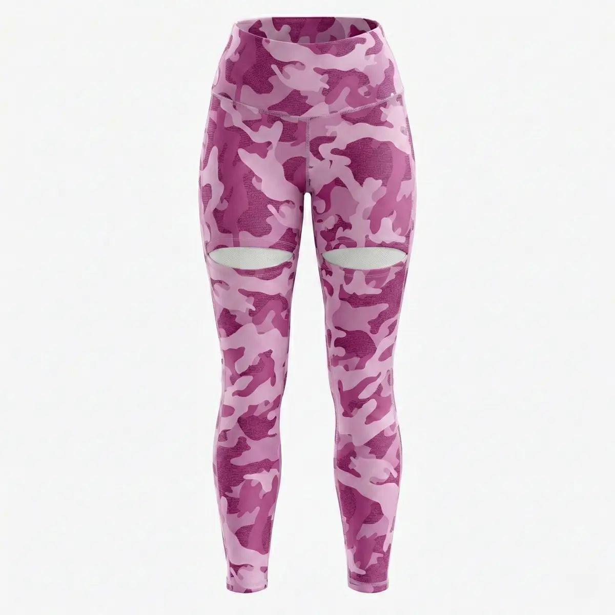 Leggings deportivos BJX camuflaje rosa con aberturas en muslos cutout mujer Panamá