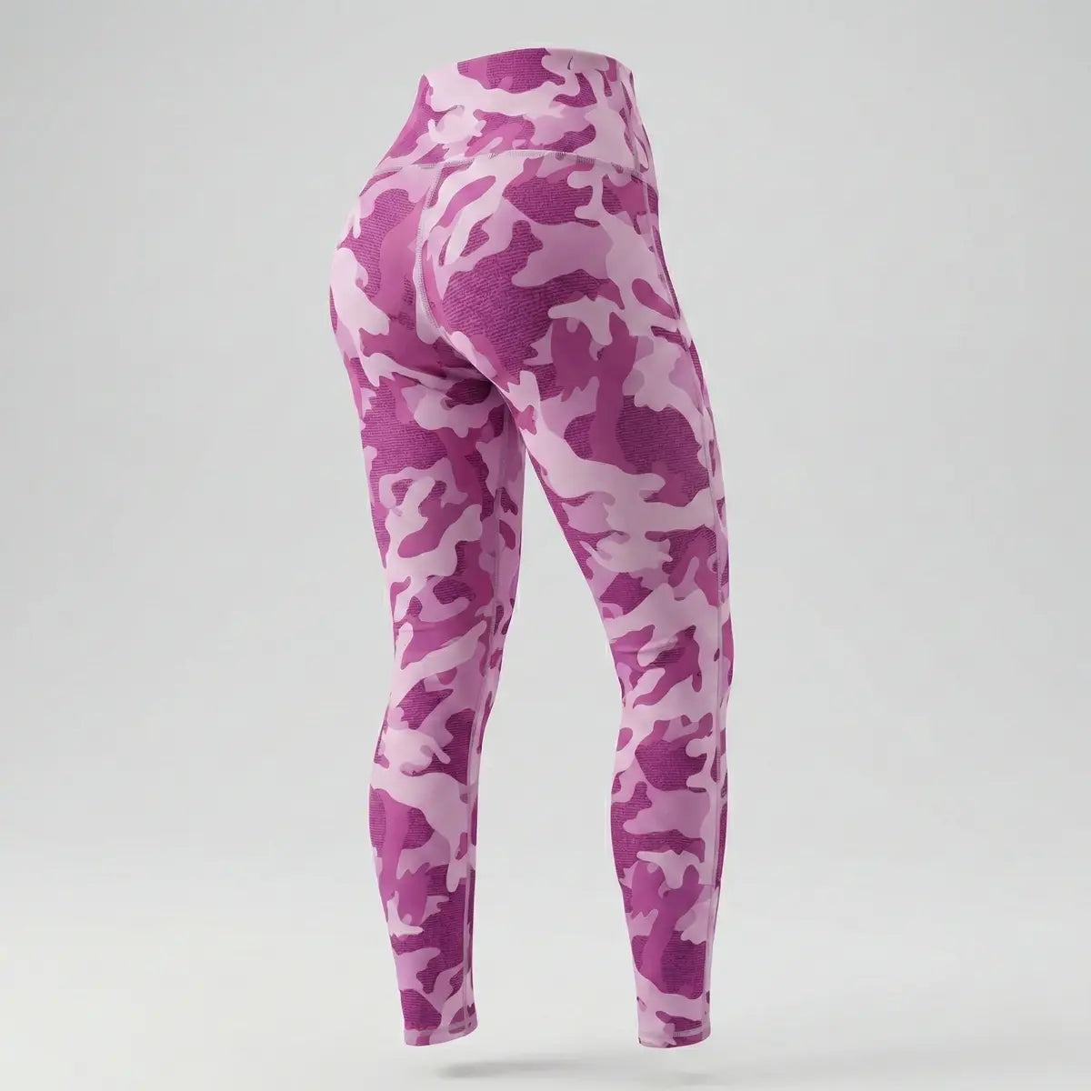 Leggings colombianos camuflaje rosa vista trasera realce glúteos