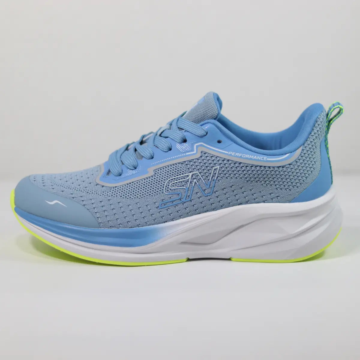 Zapatillas deportivas mujer Sneakers Supply Dolphin celestes malla transpirable entresuela blanca gruesa
