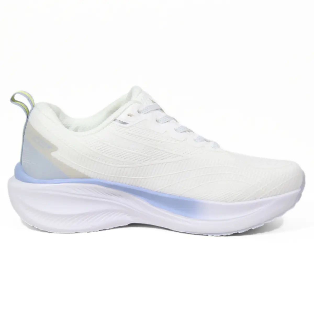 Vista lateral interna de zapatillas deportivas mujer RS Performance Nexus blancas ultraligeras