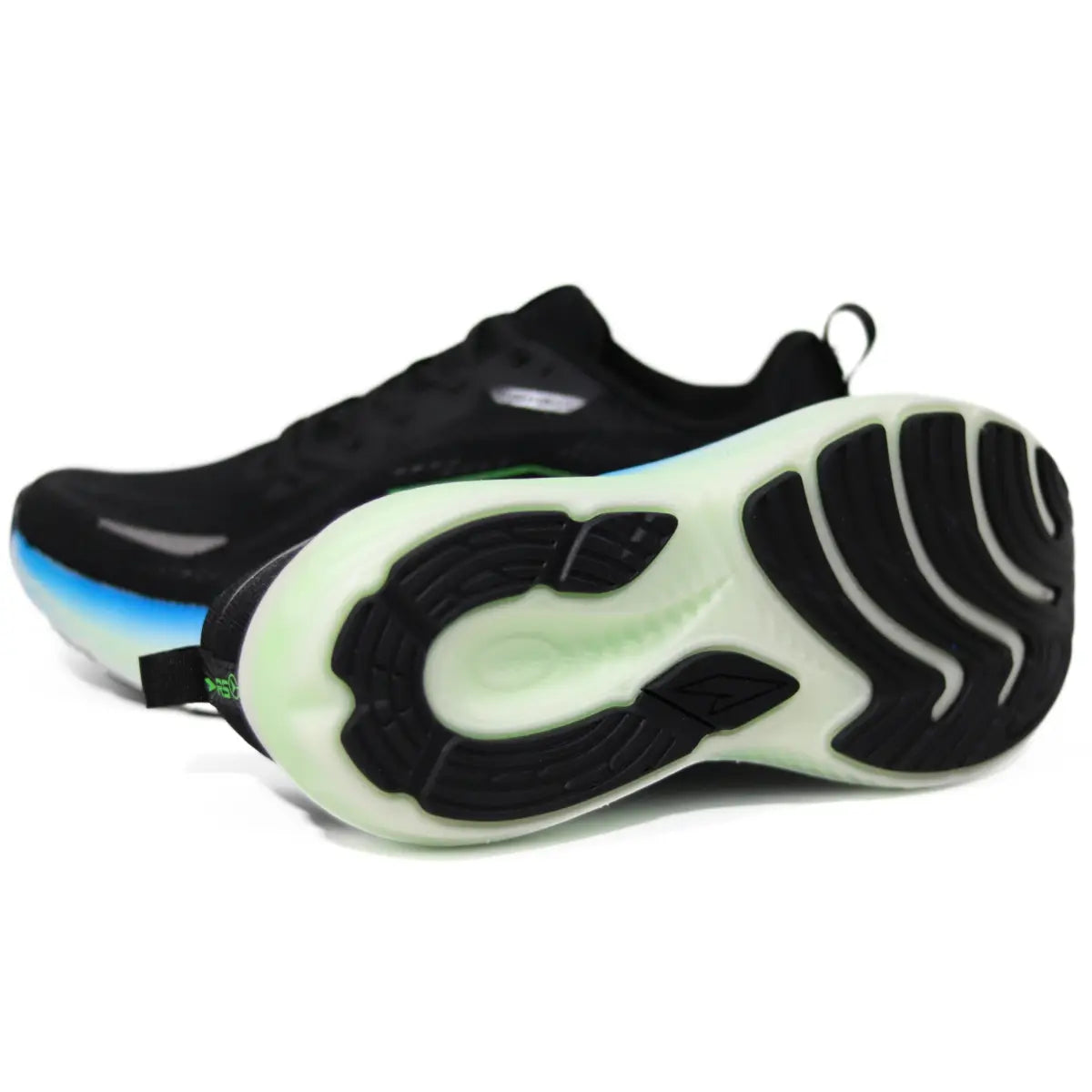 Suela de alta tracción y diseño ergonómico de las zapatillas hombre RS Performance Shift negro verde neón
