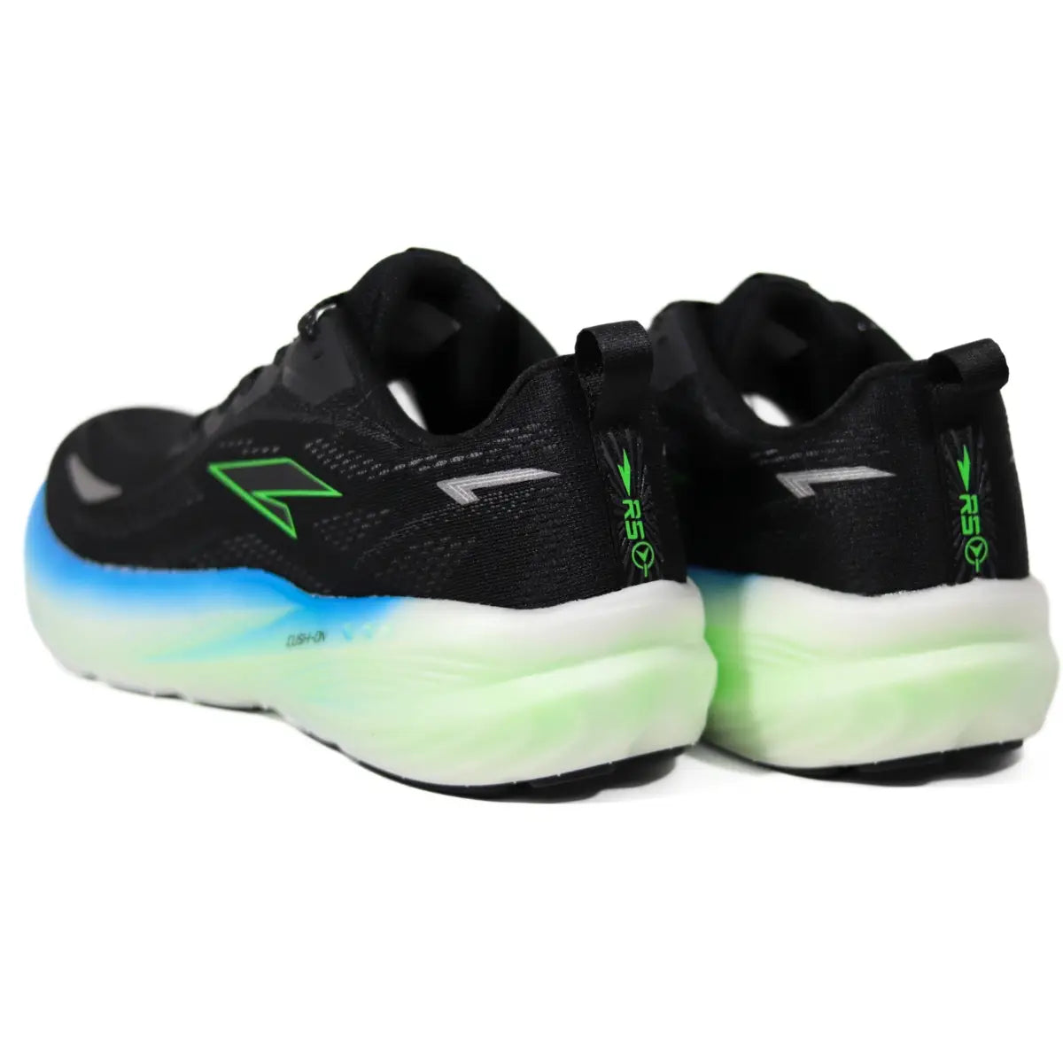 Vista trasera del talón de zapatillas RS Performance Shift hombre mostrando amortiguación Cush-On y soporte