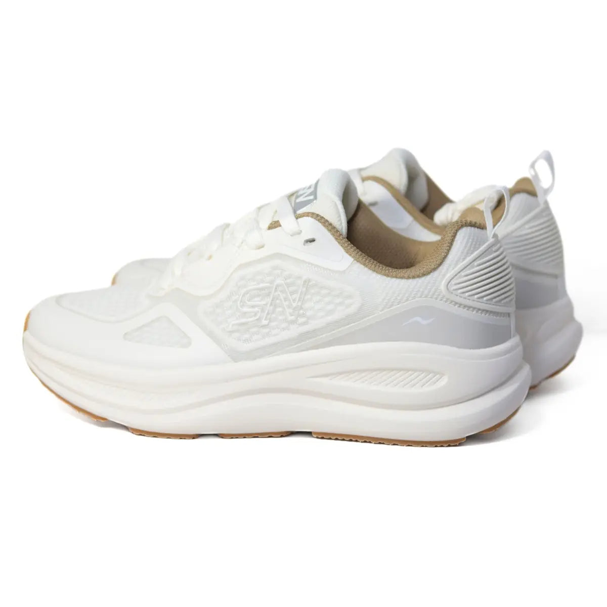 Zapatillas hombre Sneakers Supply Rush blanco hueso vista en ángulo delantero de tres cuartos