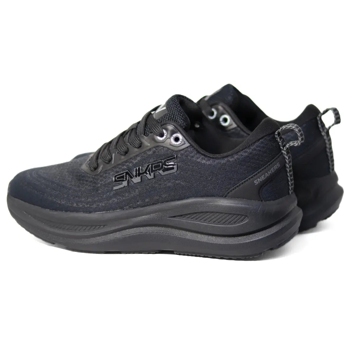 Zapatillas mujer Sneakers Supply Yessblack negras vista en ángulo delantero de tres cuartos