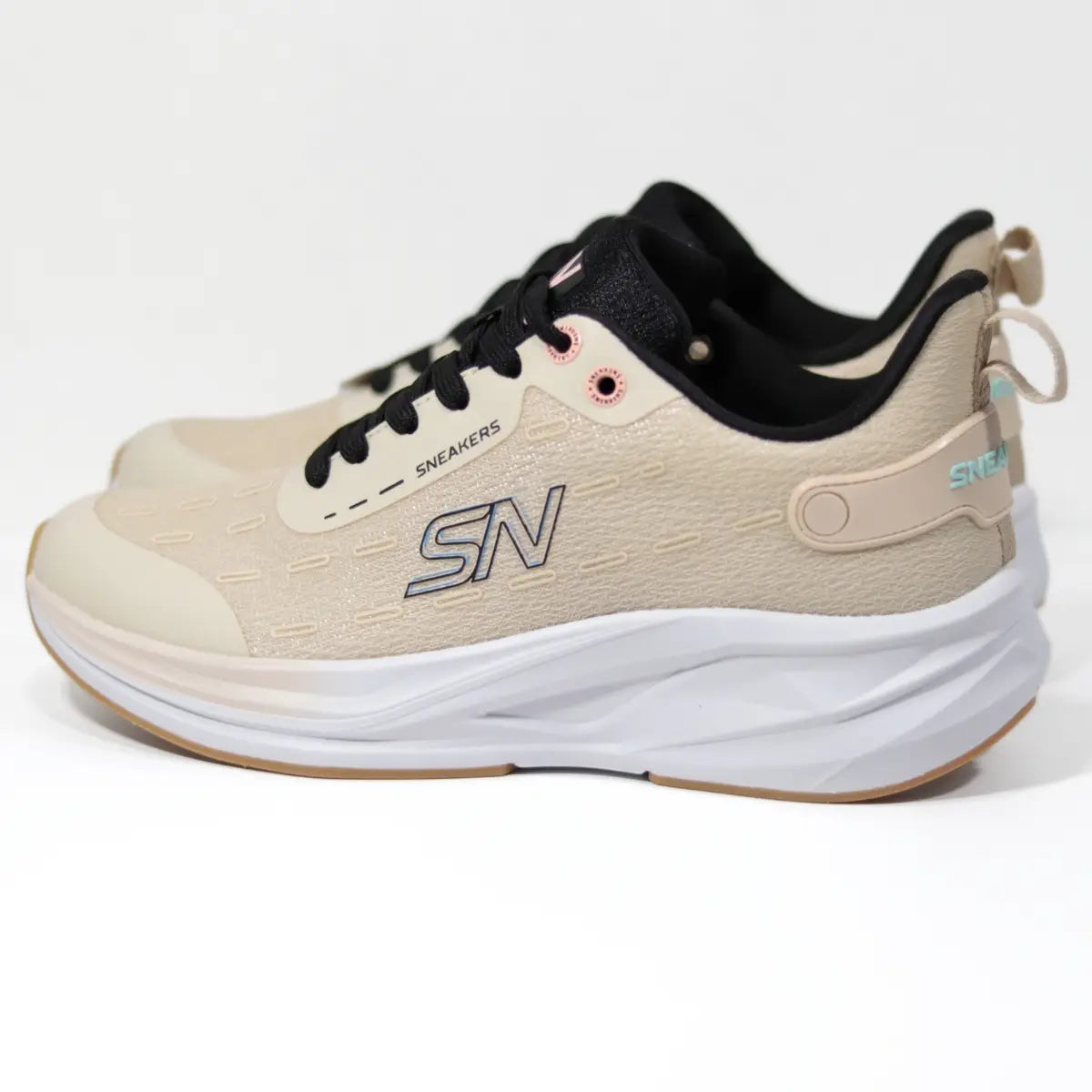 Zapatillas urbanas mujer Sneakers Supply Mocca Caramel beige vista en ángulo frontal de tres cuartos